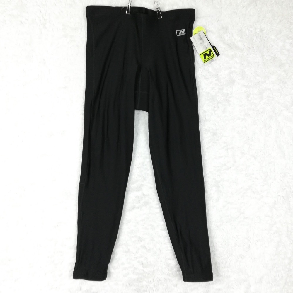 Nishiki Mens Pants Tight Bike Base Layer Cavier Black Gel Chamois Padded XL New